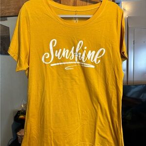 NATURAL LIFE Yellow 'Sunshine' Short Sleeve Tee
